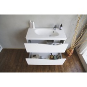 Тумба для раковины BelBagno Clima 90 см белый глянец