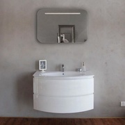 Тумба для раковины BelBagno Prospero BB1000DCS2C/BL-BB1000ARL 100 см белый глянец