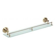 Полка Bemeta Retro 144102267 с рельсами стеклянная бронза