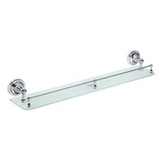 Полка Bemeta Retro 144302262 с рельсами стеклянная хром