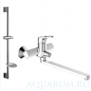 Комплект для ванной Bravat Drop-D 00178705 с длинным изливом, ручной душ + штанга