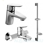 Комплект для ванной Bravat Drop F64898C-LB/D244C излив 300 мм + шланг/душ