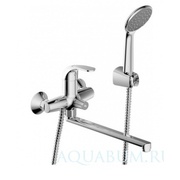 Смеситель для ванны Bravat Fit 7F6135188CP-LB-RUS излив 300 мм + шланг/душ