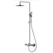 Душевая стойка Bravat Waterfall F639114C-A-RUS круглый верх. душ пластик, смесит. термостат с изливом
