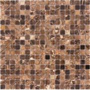 Мозаика Caramelle Pietrine 4 мм Emperador Dark POL 15x15х4