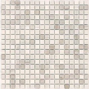 Мозаика Caramelle Pietrine 4 мм Travertino Silver POL 15x15х4