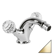 Смеситель для биде Cezares Atlantis с донным клапаном, ручки Swarovski, золото 24 карат
