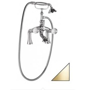 Смеситель для ванны Cezares Atlantis на борт ванны с ручным душем, ручки Swarovski золото 24 карат