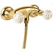 Смеситель для душа Cezares Atlantis ручки Swarovski, золото 24 карат