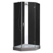 Душевой уголок Cezares Bergamo BERGAMO-W-P-1-90-C-Cr-L-IV 90x90 см пятиугольный стекло прозрачное хром левая-IV