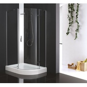 Душевой уголок Cezares Bergamo 120x90 см текстурное стекло хром правая-2