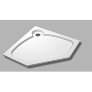 Поддон из искусственного мрамора Cezares TRAY-S-P-90-56-NR 90x90 см пятиугольник черный