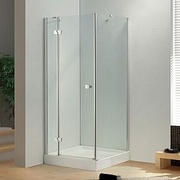 Душевой уголок Cezares Crystal 100x100 см квадратный 1 дверь с сегментом стекло прозрачное хром левая