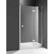 Душевая дверь в нишу Cezares Crystal 120 см стекло прозрачное хром левая
