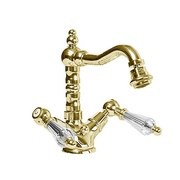 Смеситель для биде Cezares Diamond DIAMOND-BS2-03/24-Sw Золото 24 карат ручки Swarovski