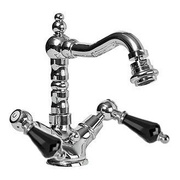 Смеситель для биде Cezares Diamond DIAMOND-BS2-01-Sw-N Хром ручки Swarovski nero