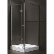 Душевой уголок Cezares Elena 80x80 см стекло текстурное хром 2 складные двери