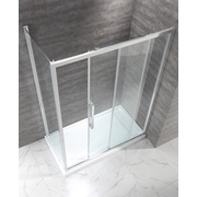 Боковая панель Cezares Lux-Soft 80 см прозрачное стекло хром