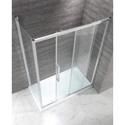 Душевой уголок Cezares Lux-Soft 120x80 см стекло прозрачное хром