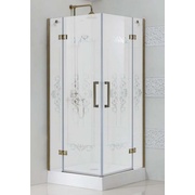 Душевой уголок Cezares Magic royal palace 90x90 см стекло прозрачное c матовым узором золото