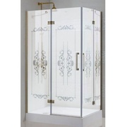 Душевой уголок Cezares Magic royal palace 120x90 см стекло матовое с прозрачным узором бронза левая