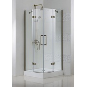 Душевой уголок Cezares Magic 120x120 см 2 двери стекло прозрачное бронза