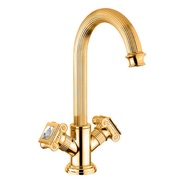 Смеситель для раковины Cezares Olimp OLIMP-LS2-03/24-Sw Золото 24 карат ручки Swarovski