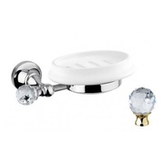 Мыльница Cezares Olimp OLIMP-SOD-03/24-Sw подвесная ручки Swarovski золото 24 карат