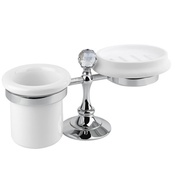 Стакан и мыльница Cezares Olimp OLIMP-STT-03/24-Sw настольные ручки Swarovski золото 24 карат