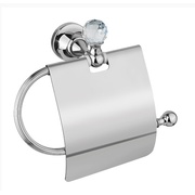 Держатель туалетной бумаги Cezares Olimp с крышкой ручки Swarovski хром