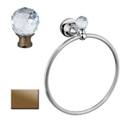 Полотенцедержатель Cezares Olimp кольцо ручки Swarovski золото 24 карат
