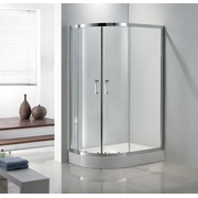 Душевой уголок Cezares Porta PORTA-D-RH-2-120/90-P-Cr 120x90 см полукруг стекло текстурное хром 2 двери