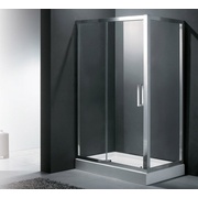 Душевой уголок Cezares Porta 120x80 см стекло текстурное хром 1 дверь с сегментом