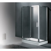 Душевой уголок Cezares Porta 120x80 см стекло текстурное хром 1 дверь 2 боковые стенки