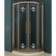 Душевой уголок Cezares Retro 130x130 см стекло прозрачное с матовым узором бронза
