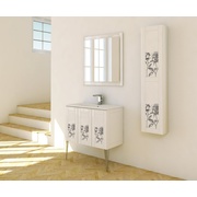 Тумба для раковины Cezares Rosa 90x46x55 см глянцевый белый с принтом