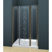 Душевая дверь в нишу Cezares Royal Palace 100+60/60 см стекло прозрачное c матовым узором хром