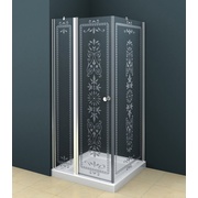Душевой уголок Cezares Royal Palace 100x100 см стекло прозрачное с матовым узором хром