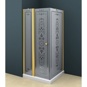 Душевой уголок Cezares Royal Palace 120x100 см стекло прозрачное с матовым узором хром