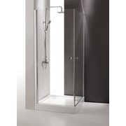 Душевой уголок Cezares Triumph 80x80 см стекло текстурное хром 2 двери