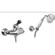 Смеситель для душа Cezares Vintage без излива с ручным душем ручки Swarovski Nero, хром