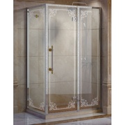 Душевой уголок Costa Mare Albano CH 1200 L 120x90 стекло прозрачное с рисунком/хром левая