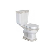 Бачок для унитаза Creavit Klasik KL410.000W0 белый декор VERCACI/золото