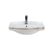 Раковина Creavit Klasik KL065.000W0 65 см декор VERCACI/золото