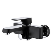 Смеситель для ванны D&K DA143 DA1433215 с коротким изливом ,черный+хром
