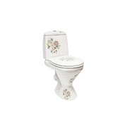 Унитаз-компакт Della Glance DE8110900113 Super Plus 45 цветочный мотив