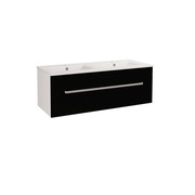 Тумба для раковины Dreja Aston S 120 ручка А черный глянец SLIM-120