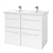 Тумба для раковины Dreja Big inn S Norm 125 4 ящика белый глянец