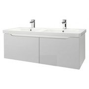 Тумба для раковины Dreja Color 125 2 ящика белый глянец