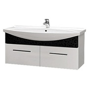 Тумба для раковины Dreja Ornament 50071 120 2 ящика черный Лагуна 120